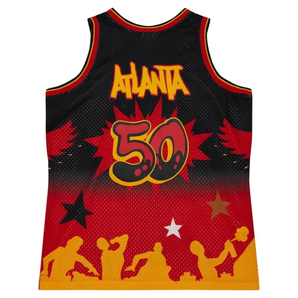 Muški Dres Atlanta Hawks Mitchell Ness x Tats Cru Edition Hardwood Classics 2023/24 Swingman Crna