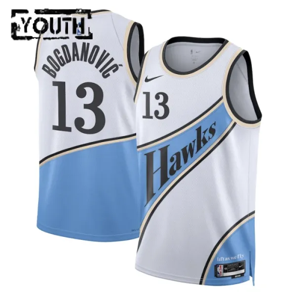 Nike Dječji Dres Atlanta Hawks bogdan Bogdanovic City Edition 2024/25 Swingman Bijela Nike Dječji Dres Atlanta Hawks bogdan Bogdanovic City Edition 2024/25 Swingman Bijela