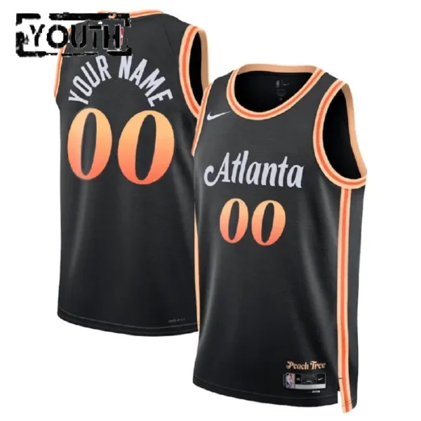 Nike Dječji Dres Atlanta Hawks Personalizacija City Edition 2022/23 Swingman Crna Nike Dječji Dres Atlanta Hawks Personalizacija City Edition 2022/23 Swingman Crna