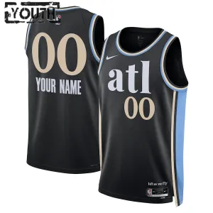 Nike Dječji Dres Atlanta Hawks Personalizacija City Edition 2023/24 Swingman Crna