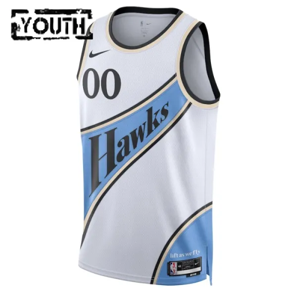 Nike Dječji Dres Atlanta Hawks Personalizacija City Edition 2024/25 Swingman Bijela