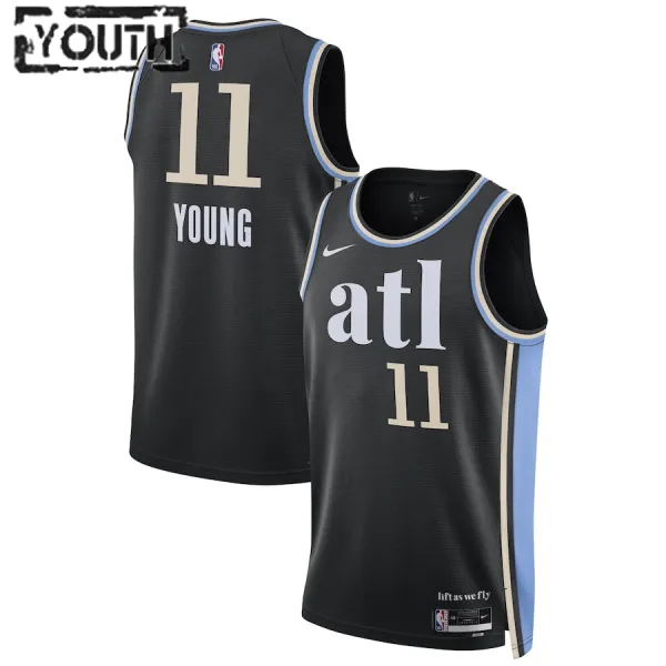 Nike Dječji Dres Atlanta Hawks Trae Young City Edition 2023/24 Swingman Crna Nike Dječji Dres Atlanta Hawks Trae Young City Edition 2023/24 Swingman Crna