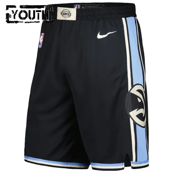 Nike Dječji Kratke Hlače Atlanta Hawks City Edition 2023/24 Swingman Crna