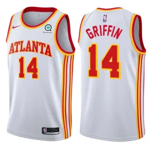 Nike Muški Dres Atlanta Hawks AJ Griffin 14 Association Edition Swingman Bijela