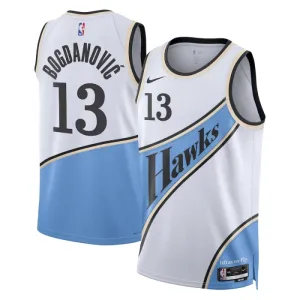 Nike Muški Dres Atlanta Hawks bogdan Bogdanovic City Edition 2024/25 Swingman Bijela