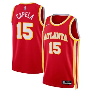 Nike Muški Dres Atlanta Hawks Clint Capela 15 Icon Edition Swingman Crvena