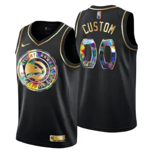Nike Muški Dres Atlanta Hawks Diamond Edition Personalizacija Swingman Crna