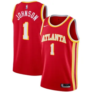 Nike Muški Dres Atlanta Hawks Jalen Johnson 1 Icon Edition Swingman Crvena