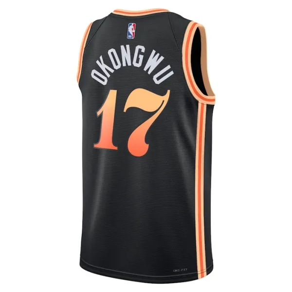 Nike Muški Dres Atlanta Hawks Onyeka Okongwu 20 City Edition 2022/23 Swingman Crna