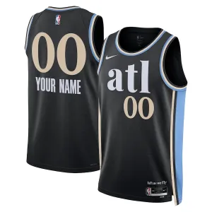 Nike Muški Dres Atlanta Hawks Personalizacija City Edition 2023/24 Swingman Crna