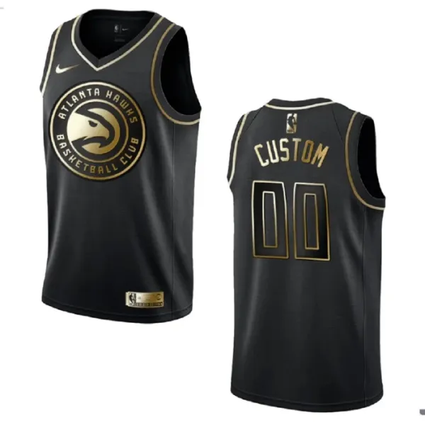 Nike Muški Dres Atlanta Hawks Personalizacija Golden Edition Swingman Crna Nike Muški Dres Atlanta Hawks Personalizacija Golden Edition Swingman Crna