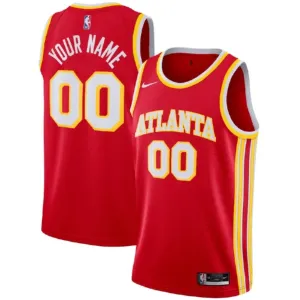Nike Muški Dres Atlanta Hawks Personalizacija Icon Edition Swingman Crvena