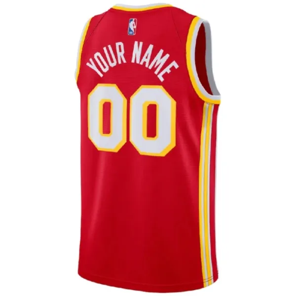 Nike Muški Dres Atlanta Hawks Personalizacija Icon Edition Swingman Crvena