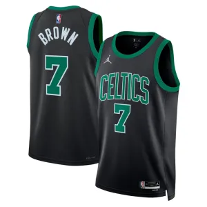 Muški Dres Boston Celtics Jordan Jaylen Brown 7 Statement Edition Swingman Zelena