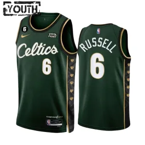 Nike Dječji Dres Boston Celtics Bill Russell 6 City Edition 2022/23 Swingman Zelena