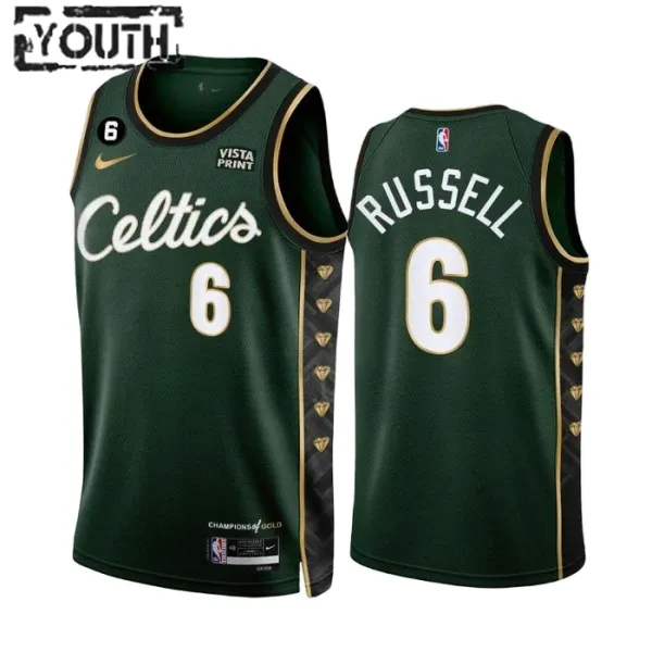 Nike Dječji Dres Boston Celtics Bill Russell 6 City Edition 2022/23 Swingman Zelena Nike Dječji Dres Boston Celtics Bill Russell 6 City Edition 2022/23 Swingman Zelena