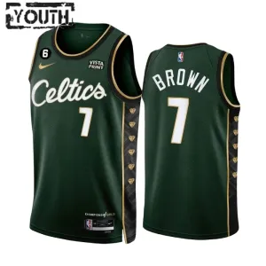 Nike Dječji Dres Boston Celtics Jaylen Brown 7 City Edition 2022/23 Swingman Zelena
