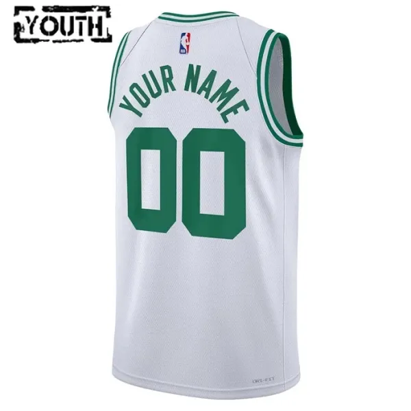 Nike Dječji Dres Boston Celtics Personalizacija Association Edition Swingman Bijela
