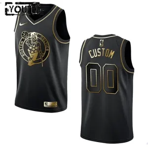 Nike Dječji Dres Boston Celtics Personalizacija Golden Edition Swingman Crna