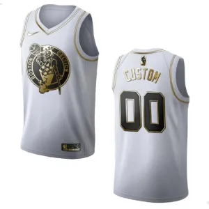 Nike Muški Dres Boston Celtics Personalizacija Golden Edition Swingman Bijela