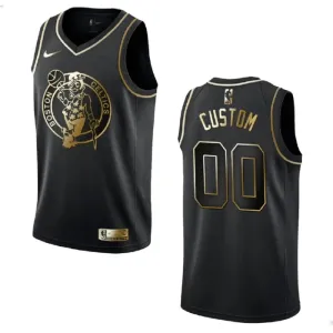 Nike Muški Dres Boston Celtics Personalizacija Golden Edition Swingman Crna
