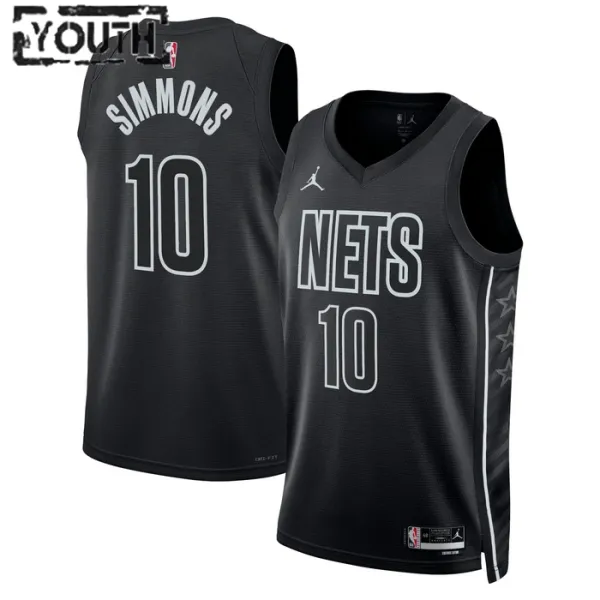 Dječji Dres Brooklyn Nets Jordan Ben Simmons 10 Statement Edition Swingman Crna Dječji Dres Brooklyn Nets Jordan Ben Simmons 10 Statement Edition Swingman Crna