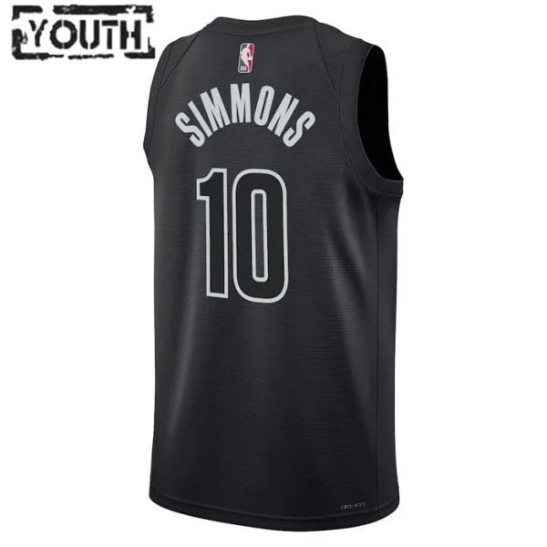 Dječji Dres Brooklyn Nets Jordan Ben Simmons 10 Statement Edition Swingman Crna