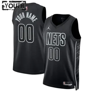 Dječji Dres Brooklyn Nets Jordan Personalizacija Statement Edition Swingman Crna