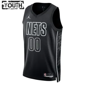 Dječji Dres Brooklyn Nets Jordan Personalizacija Statement Edition Swingman Crna