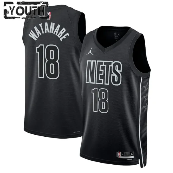 Dječji Dres Brooklyn Nets Jordan Yuta Watanabe 18 Statement Edition Swingman Crna Dječji Dres Brooklyn Nets Jordan Yuta Watanabe 18 Statement Edition Swingman Crna
