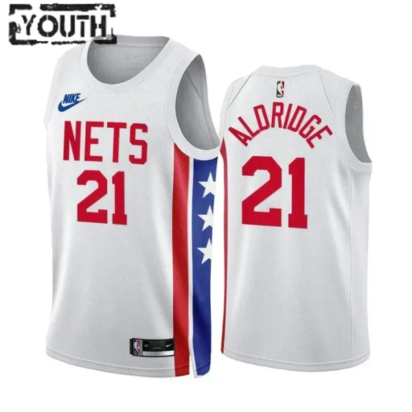 Dječji Dres Brooklyn Nets Lemarcus Aldridge 21 Classic Edition 2022/23 Swingman Bijela Dječji Dres Brooklyn Nets Lemarcus Aldridge 21 Classic Edition 2022/23 Swingman Bijela