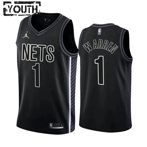 Dječji Dres Brooklyn Nets TJ Warren 1 Statement Edition Swingman Crna Dječji Dres Brooklyn Nets TJ Warren 1 Statement Edition Swingman Crna