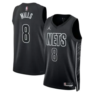 Muški Dres Brooklyn Nets Jordan Patty Mills 8 Statement Edition Swingman Crna
