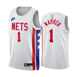Muški Dres Brooklyn Nets TJ Warren 1 Classic Edition 2022/23 Swingman Bijela