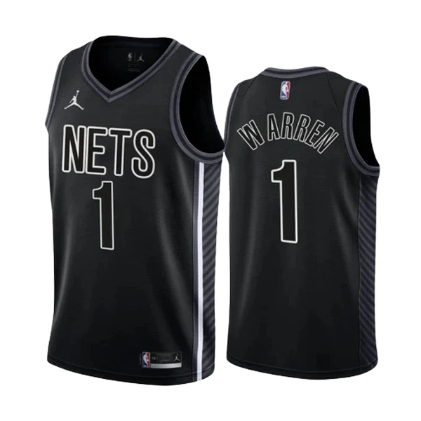 Muški Dres Brooklyn Nets TJ Warren 1 Statement Edition Swingman Crna Muški Dres Brooklyn Nets TJ Warren 1 Statement Edition Swingman Crna