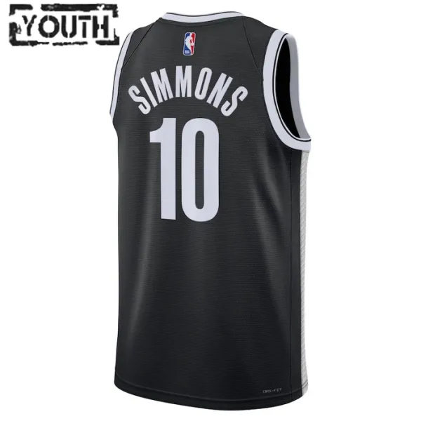 Nike Dječji Dres Brooklyn Nets Ben Simmons 10 Icon Edition Swingman Crna