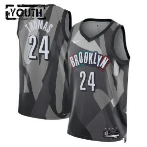 Nike Dječji Dres Brooklyn Nets Cam Thomas City Edition 2024/25 Swingman Sivo