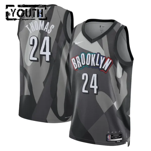 Nike Dječji Dres Brooklyn Nets Cam Thomas City Edition 2024/25 Swingman Sivo