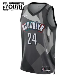 Nike Dječji Dres Brooklyn Nets Cam Thomas City Edition 2024/25 Swingman Sivo