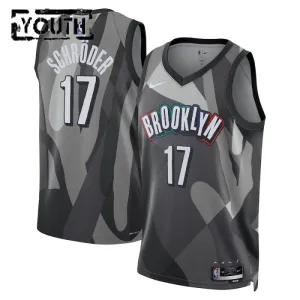 Nike Dječji Dres Brooklyn Nets Dennis Schroder City Edition 2024/25 Swingman Sivo
