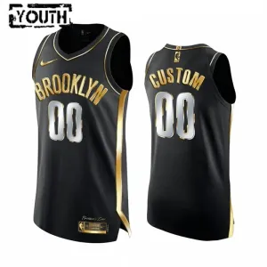 Nike Dječji Dres Brooklyn Nets Limited Personalizacija Golden Edition Swingman Crna