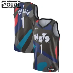 Nike Dječji Dres Brooklyn Nets Mikal Bridges City Edition 2023/24 Swingman Crna