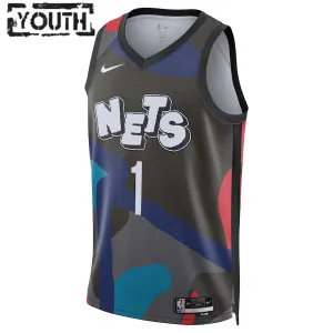 Nike Dječji Dres Brooklyn Nets Mikal Bridges City Edition 2023/24 Swingman Crna