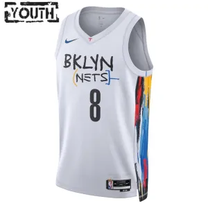 Nike Dječji Dres Brooklyn Nets Patty Mills 8 City Edition 2022/23 Swingman Bijela