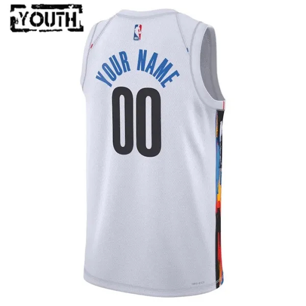 Nike Dječji Dres Brooklyn Nets Personalizacija City Edition 2022/23 Swingman Bijela