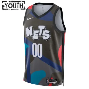 Nike Dječji Dres Brooklyn Nets Personalizacija City Edition 2023/24 Swingman Crna