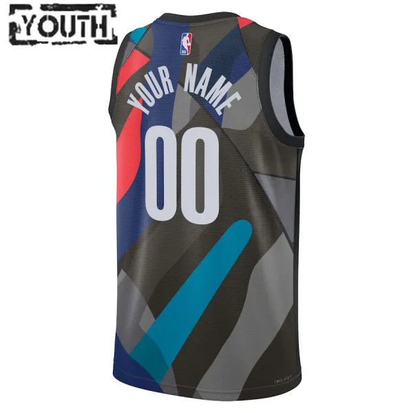 Nike Dječji Dres Brooklyn Nets Personalizacija City Edition 2023/24 Swingman Crna