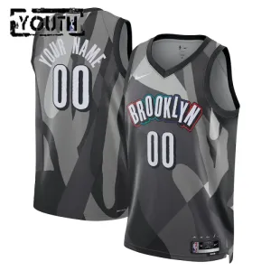 Nike Dječji Dres Brooklyn Nets Personalizacija City Edition 2024/25 Swingman Sivo