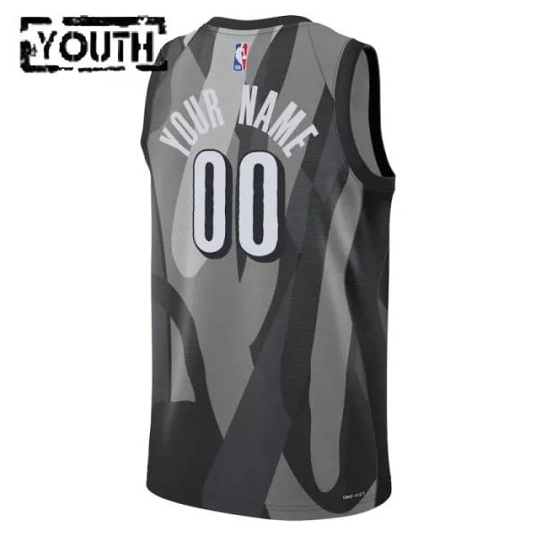 Nike Dječji Dres Brooklyn Nets Personalizacija City Edition 2024/25 Swingman Sivo