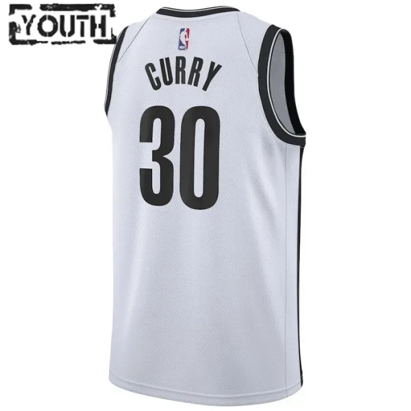 Nike Dječji Dres Brooklyn Nets Seth Curry 30 Association Edition Swingman Bijela